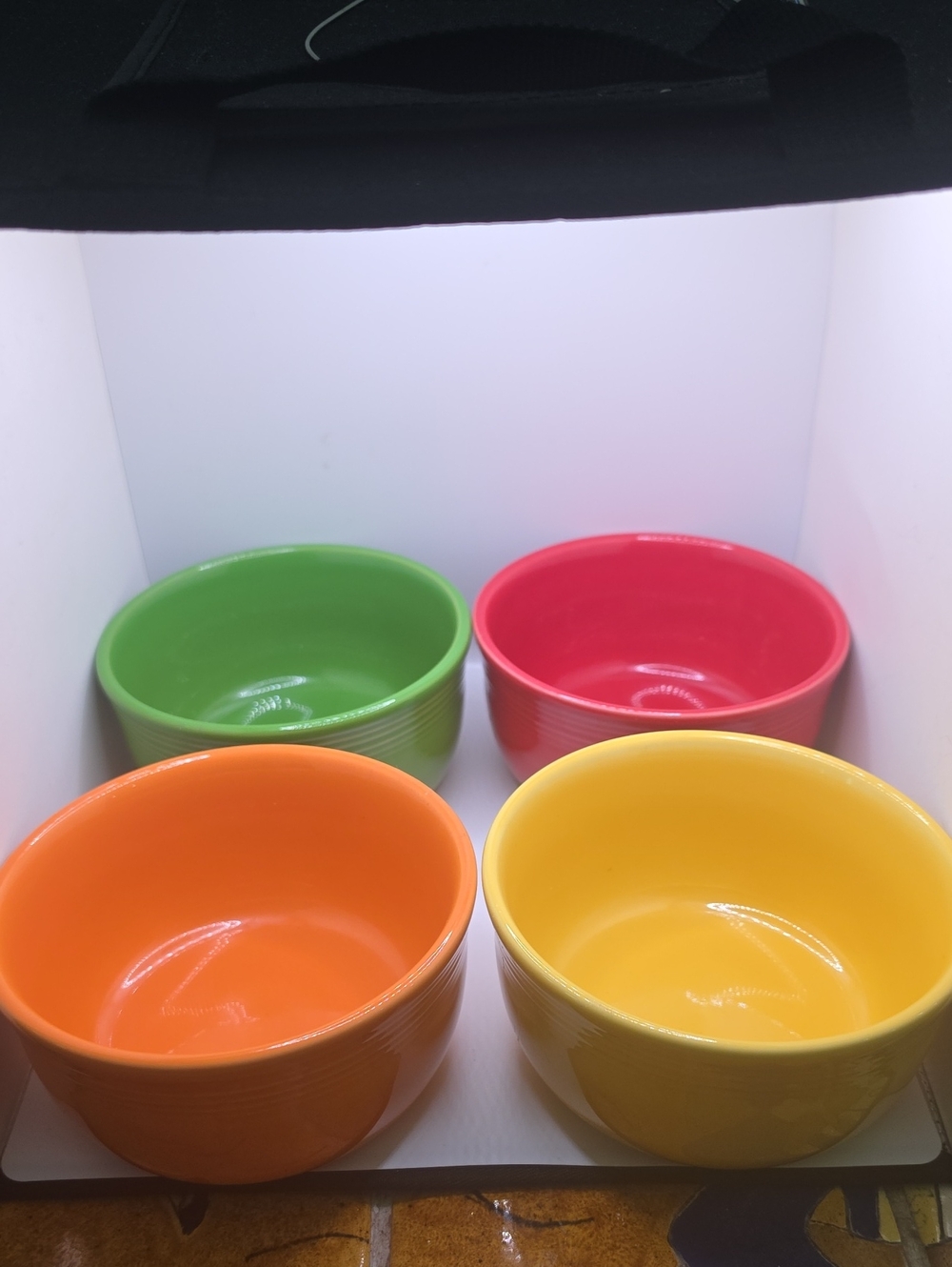 Fiesta Gusto Bowl Multicolor Green Red Orange Yellow Kitchen Dining Set of 4